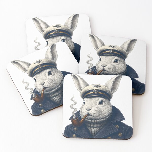 Item preview, captain arctic hare with pipe designed and sold by PhiloDoh.