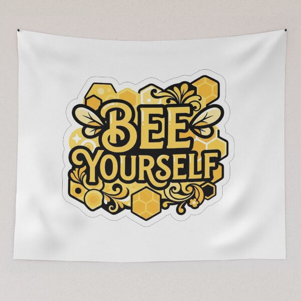 Item preview, Bee Yourself Honeycomb Positive Quote Cute Bumblebee    designed and sold by Owcomm.