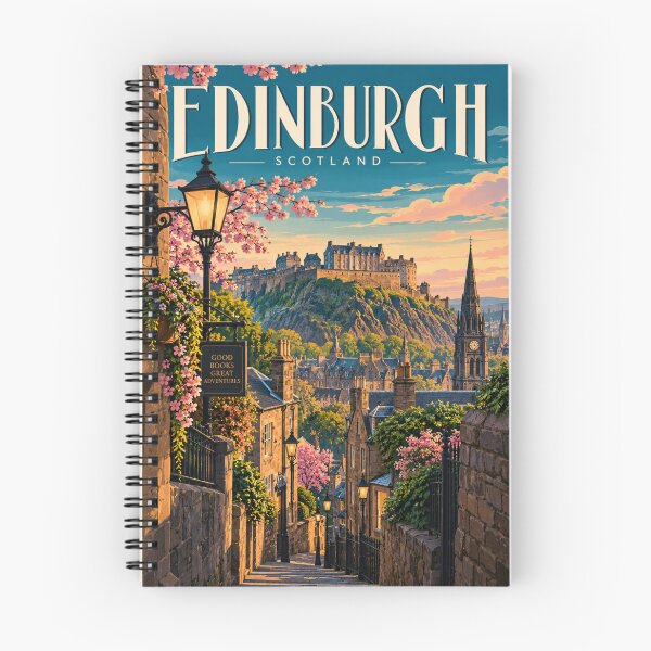 Artikelvorschau, Edinburgh, Schottland im Frühling – Vintage-Reiseposter entworfen und verkauft von Eclipse 3699.