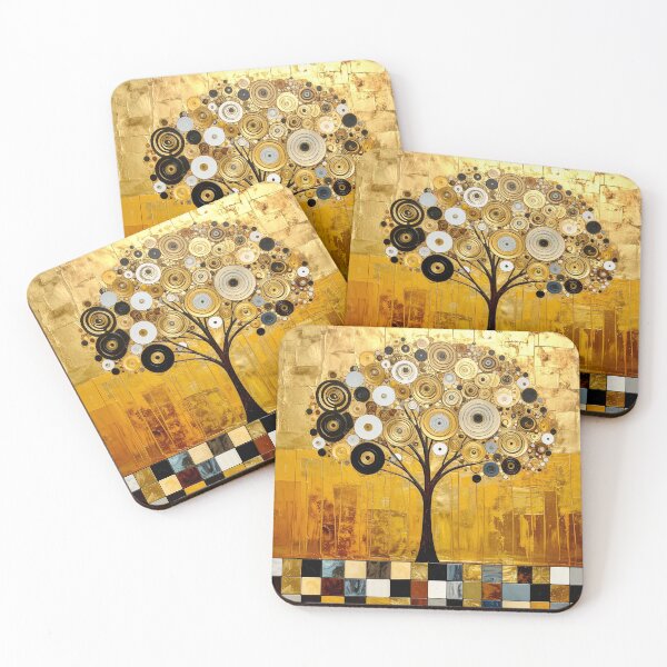 Item preview, Golden Tree of Life in Gustav Klimt Style designed and sold by Vicky Brago-Mitchell®.