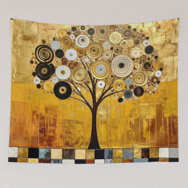 Item preview, Golden Tree of Life in Gustav Klimt Style designed and sold by Vicky Brago-Mitchell®.