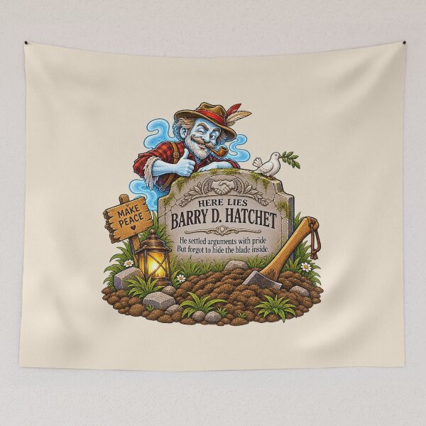 Item preview, ⚡HAUNTED TOMBSTONE COLLECTION - Barry D. Hatchet designed and sold by WheelieGdArt.