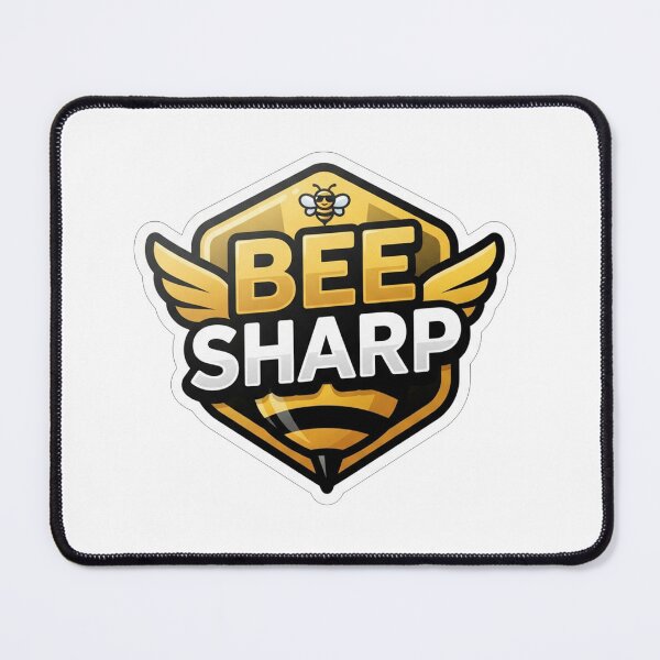 Item preview, Bee Sharp Cute Honeycomb Mascot Logo designed and sold by Owcomm.