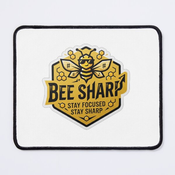 Item preview, Bee Sharp Stay Focused Motivational Quote designed and sold by Owcomm.