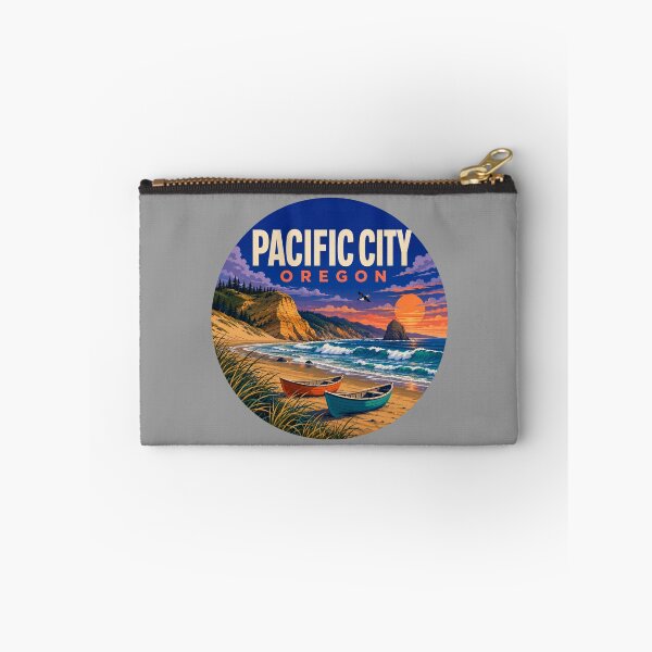 Item preview, Pacific City Oregon – Retro Coastal Sunset & Beach Boats designed and sold by SimplyJasper.