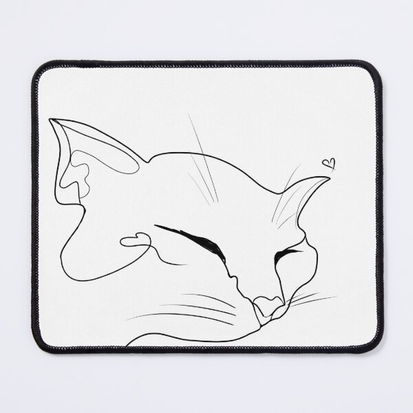 Item preview, Minimalist Sleeping Cat Line Art⁠ designed and sold by a1-x.
