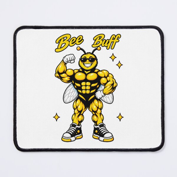 Item preview, Bee Buff – Strong Muscle Bee Fitness Design designed and sold by Smiling Mood Tees.