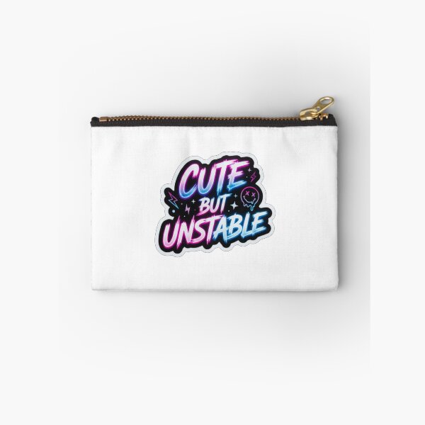 Item preview, Cute But Unstable Neon Smiley Quote    designed and sold by Owcomm.