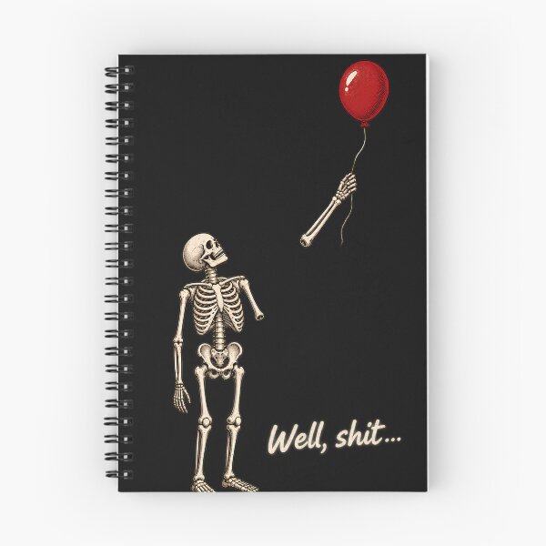 Item preview, Skeleton Lost Balloon Shirt, Well Shit Funny Halloween Tee, Dark Humor Gothic Gift designed and sold by printshirtart.