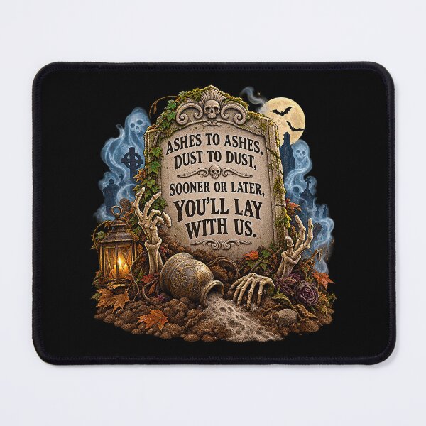 Item preview, ⚡ HAUNTED TOMBSTONE COLLECTION - Ashes to Ashes Dust to Dust v1 - dark version designed and sold by WheelieGdArt.