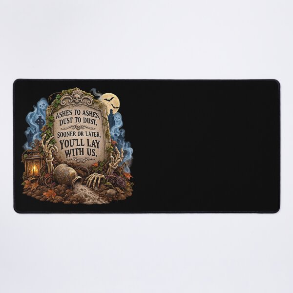 Item preview, ⚡ HAUNTED TOMBSTONE COLLECTION - Ashes to Ashes Dust to Dust v1 - dark version designed and sold by WheelieGdArt.