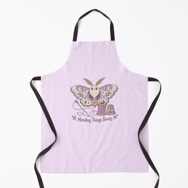 Item preview, Moth Mending Things Slowly Sticker designed and sold by Inkworksbyshery.