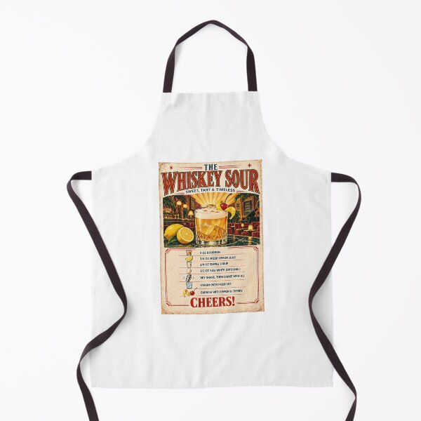 Item preview, Vintage Whiskey Sour Cocktail Recipe – Retro Bar Art designed and sold by thebigleebowski.