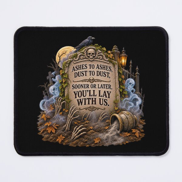 Item preview, ⚡HAUNTED TOMBSTONE COLLECTION - Ashes to Ashes Dust to Dust v2 - dark version designed and sold by WheelieGdArt.
