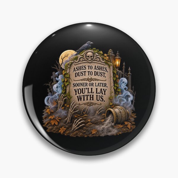 Item preview, ⚡HAUNTED TOMBSTONE COLLECTION - Ashes to Ashes Dust to Dust v2 - dark version designed and sold by WheelieGdArt.