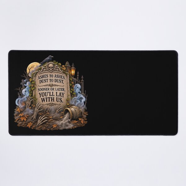 Item preview, ⚡HAUNTED TOMBSTONE COLLECTION - Ashes to Ashes Dust to Dust v2 - dark version designed and sold by WheelieGdArt.
