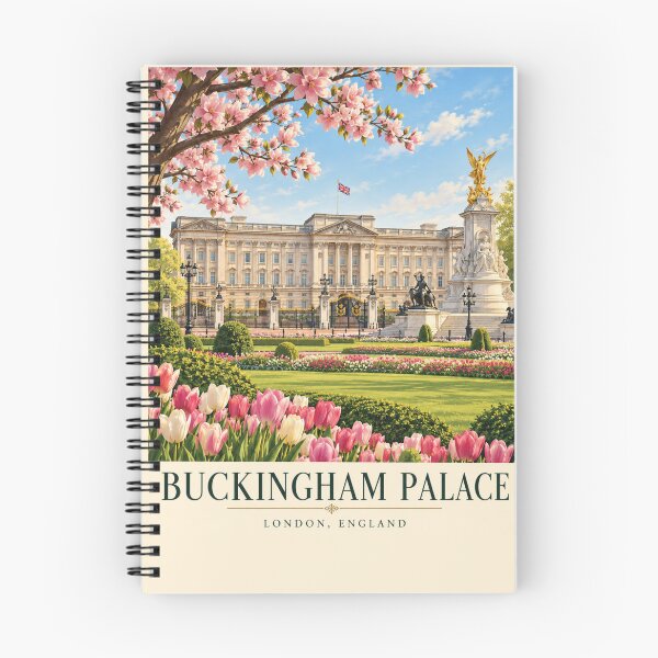 Item preview, Buckingham Palace London in Spring Vintage Travel Art designed and sold by Eclipse 3699.