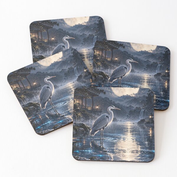 Item preview, Japanese Moon Heron designed and sold by Silken moonlight .