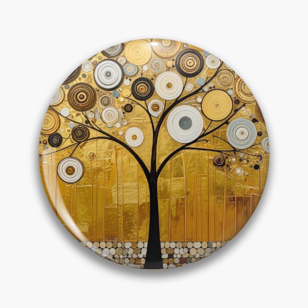 Item preview, Golden Tree of Life in Gustav Klimt Style designed and sold by Vicky Brago-Mitchell®.