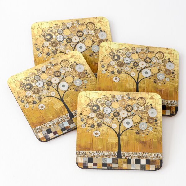 Item preview, Golden Tree of Life in Gustav Klimt Style designed and sold by Vicky Brago-Mitchell®.