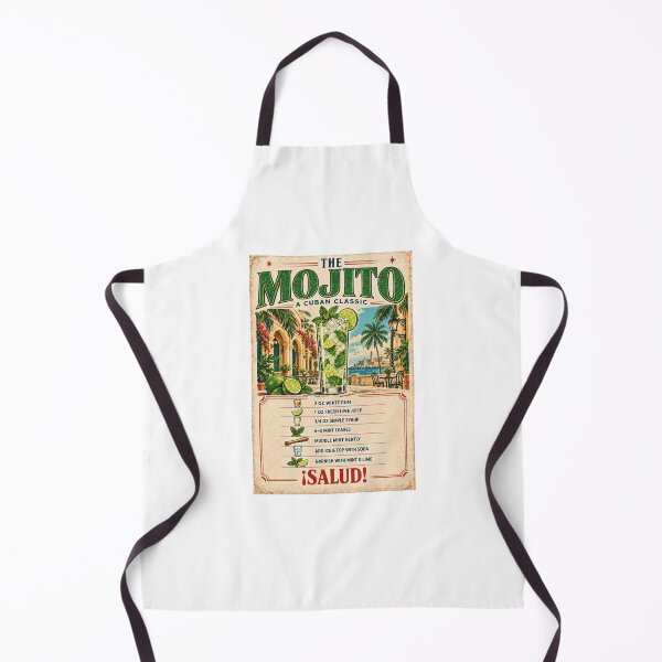 Item preview, Vintage Mojito Cocktail Recipe – Retro Bar Art designed and sold by thebigleebowski.
