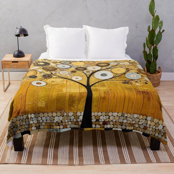 Item preview, Golden Tree of Life in Gustav Klimt Style designed and sold by Vicky Brago-Mitchell®.