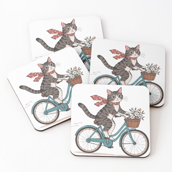Item preview, Cute Cat Riding a Bike – Cycling Cat designed and sold by teeNova Wear.