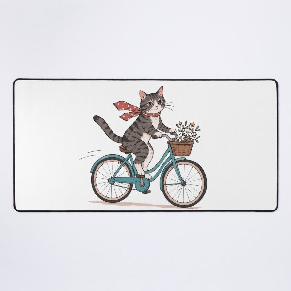 Item preview, Cute Cat Riding a Bike – Cycling Cat designed and sold by teeNova Wear.