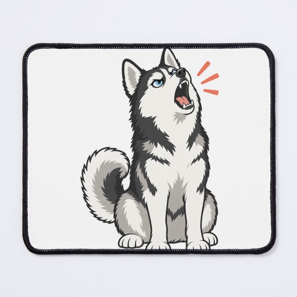 Item preview, Dramatic Husky Talking Back Blue Eyed Sled Dog designed and sold by eignvalue.