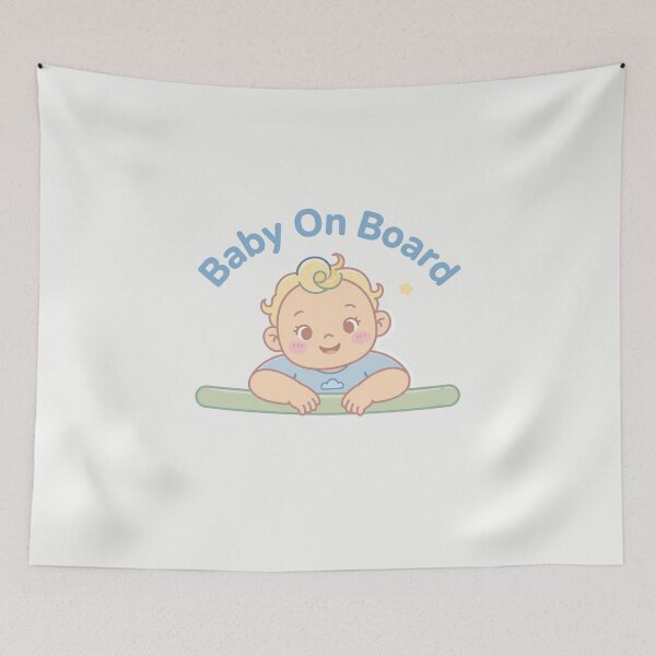 Item preview, Baby On Board - Cute Pastel Baby Car Decal Sticker designed and sold by Yassinejayed.