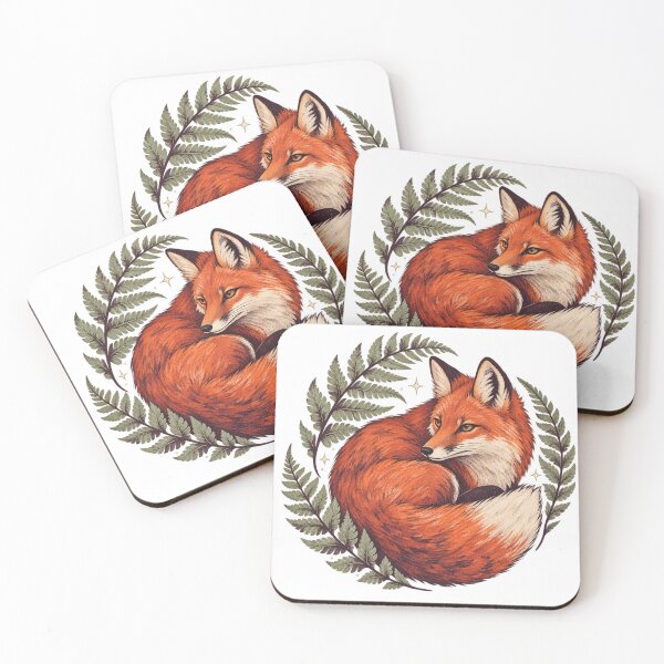 Item preview, Fernlight Fox Textured Nature Illustration designed and sold by Wonderwoven Studio.