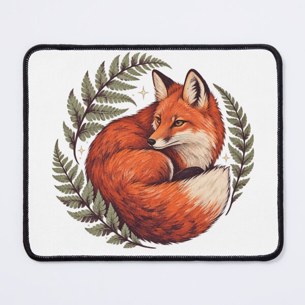 Item preview, Fernlight Fox Textured Nature Illustration designed and sold by Wonderwoven Studio.