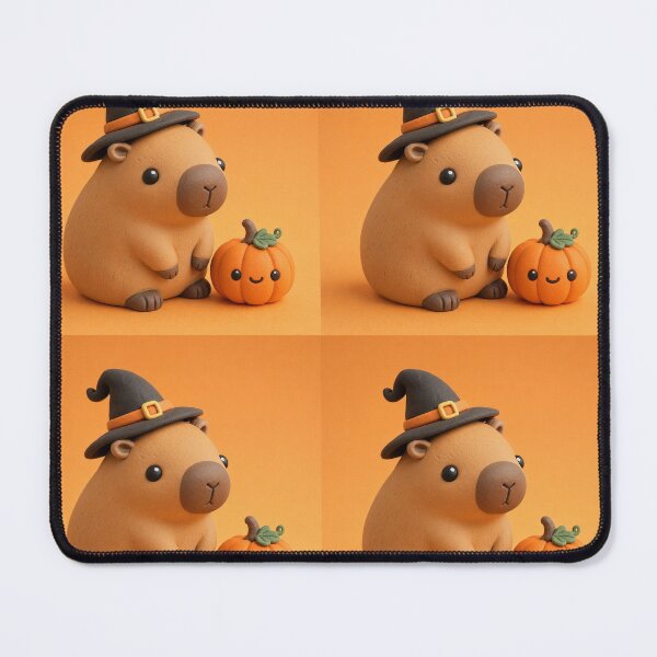 Item preview, Cute 3D Clay Halloween Capybara with Pumpkin designed and sold by TataTopShop.