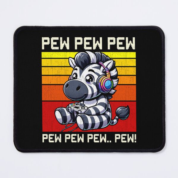 Item preview, Funny Zebra Vintage Gamer Videogames Pew Zoo Boys Girls Kids designed and sold by One55store.