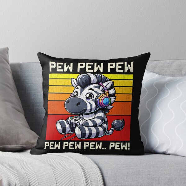 Item preview, Funny Zebra Vintage Gamer Videogames Pew Zoo Boys Girls Kids designed and sold by One55store.