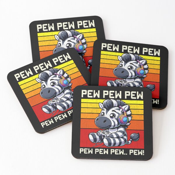 Item preview, Funny Zebra Vintage Gamer Videogames Pew Zoo Boys Girls Kids designed and sold by One55store.
