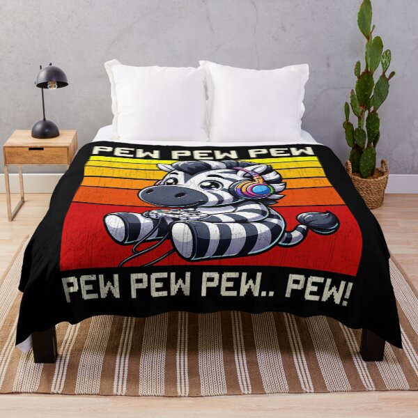 Item preview, Funny Zebra Vintage Gamer Videogames Pew Zoo Boys Girls Kids designed and sold by One55store.