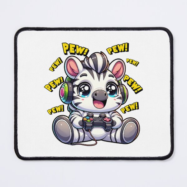 Item preview, Funny Zebra Gamer Videogame Pew Gaming Zoo Boys Girls Kids designed and sold by One55store.