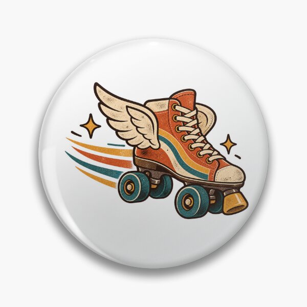 Item preview, Retro Winged Roller Skate designed and sold by Glottopia.
