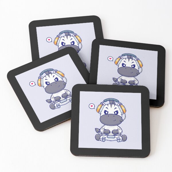 Item preview, Cute Zebra Gaming Cartoon Vector Icon designed and sold by One55store.
