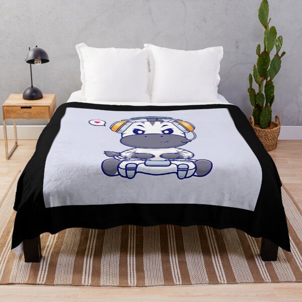 Item preview, Cute Zebra Gaming Cartoon Vector Icon designed and sold by One55store.