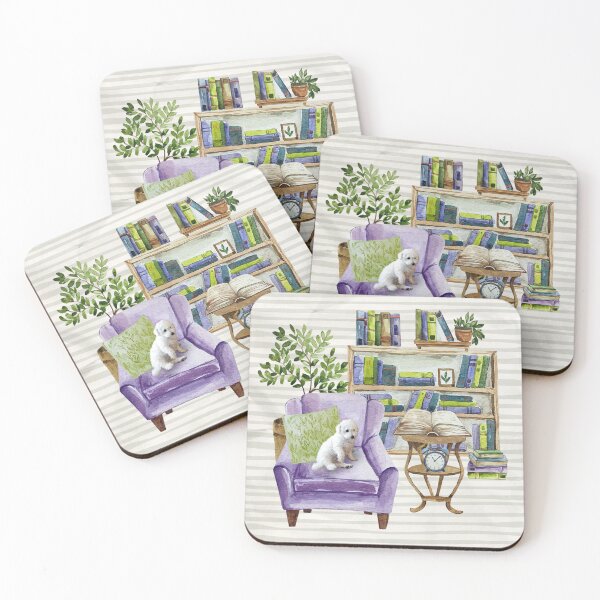 Item preview, Life is better with books and a bichon designed and sold by Mister Mipsy.