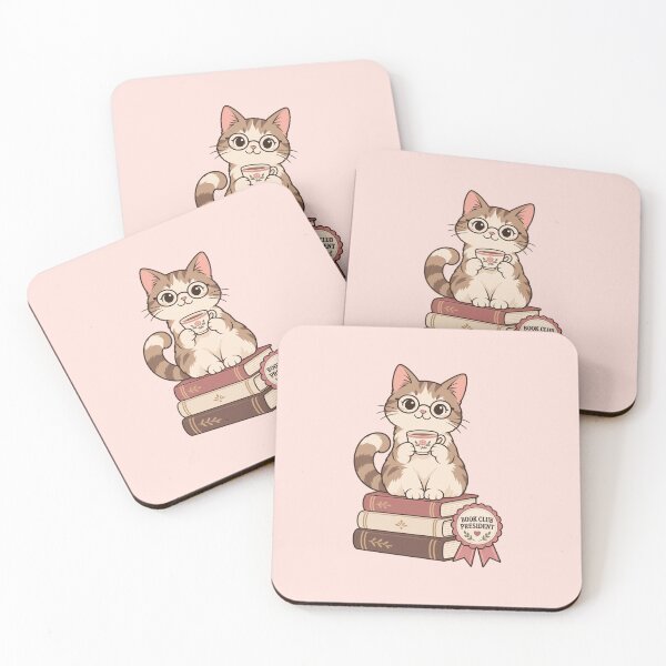 Item preview, Cat Book Club President Sticker designed and sold by Inkworksbyshery.