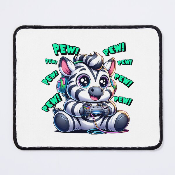 Item preview, Funny Zebra Gamer Videogame Pew Gaming Zoo Boys Girls Kids designed and sold by One55store.