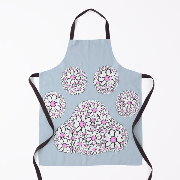 Item preview, Retro Pink daisy dog paw print designed and sold by Doodles Down South.