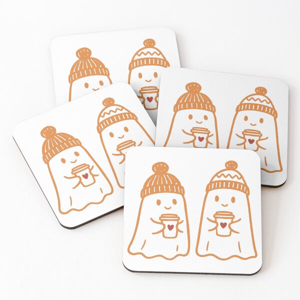 Item preview, Cozy Ghost Duo | Spooky Season Coffee Dates designed and sold by Spring Things.