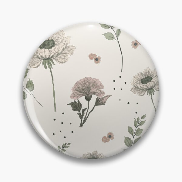 Item preview, Vintage Neutral Wildflower Pattern designed and sold by yara.lahdo.