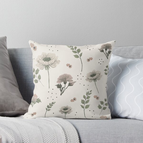 Item preview, Vintage Neutral Wildflower Pattern designed and sold by yara.lahdo.