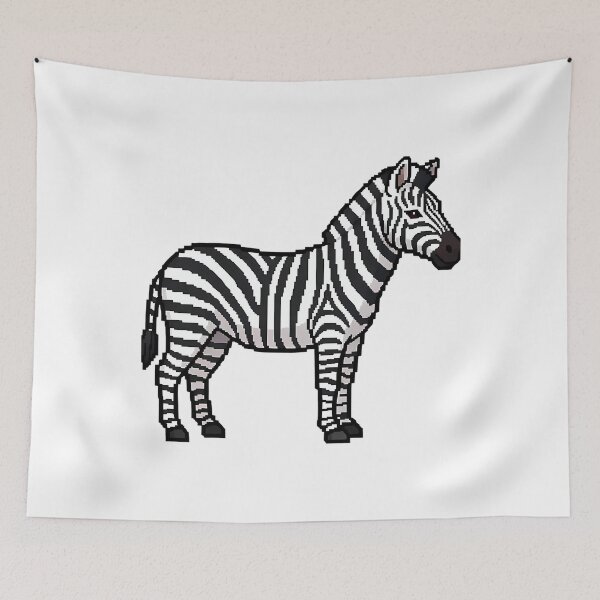 Item preview, Pixel Art Zebra Safari Animal Stripes designed and sold by One55store.