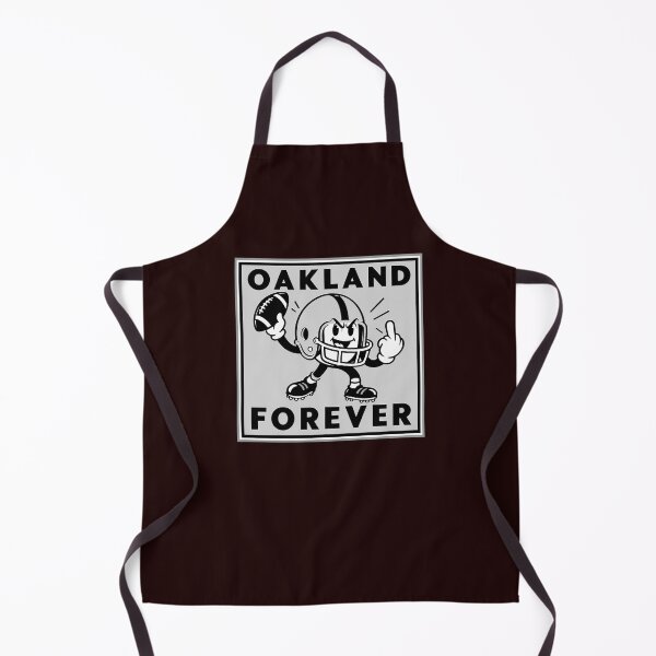 Item preview, Oakland (Raiders) forever. A bold black-and-white football design featuring a tough retro helmet mascot  designed and sold by PIXEL POP DESIGNS - Beyond the Norm!.